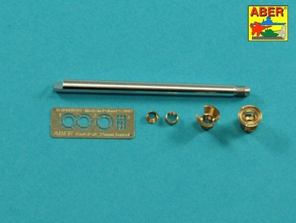 Aber 35L-253 Lufa 7,5mm z hmulcem wylotowym do niemieckiego czołgu Pz.Kpfw. VI Ausf. D/F (VK36.01) 1/35 – zdjęcie 3
