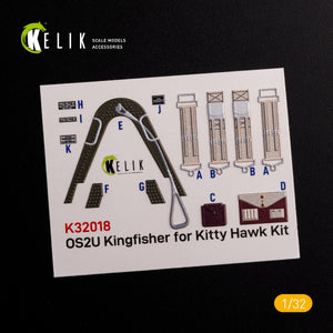 KELIK K32018 OS2U Kingfisher - Interior 3D Decal for Kitty Hawk/Zimi models kit 1/32 – imagen 2