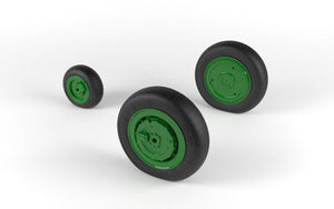 Armory Models AW48029 Mikoyan MiG-21 Fishbed wheels w/ weighted tires, late production 1/48 – Bild 7