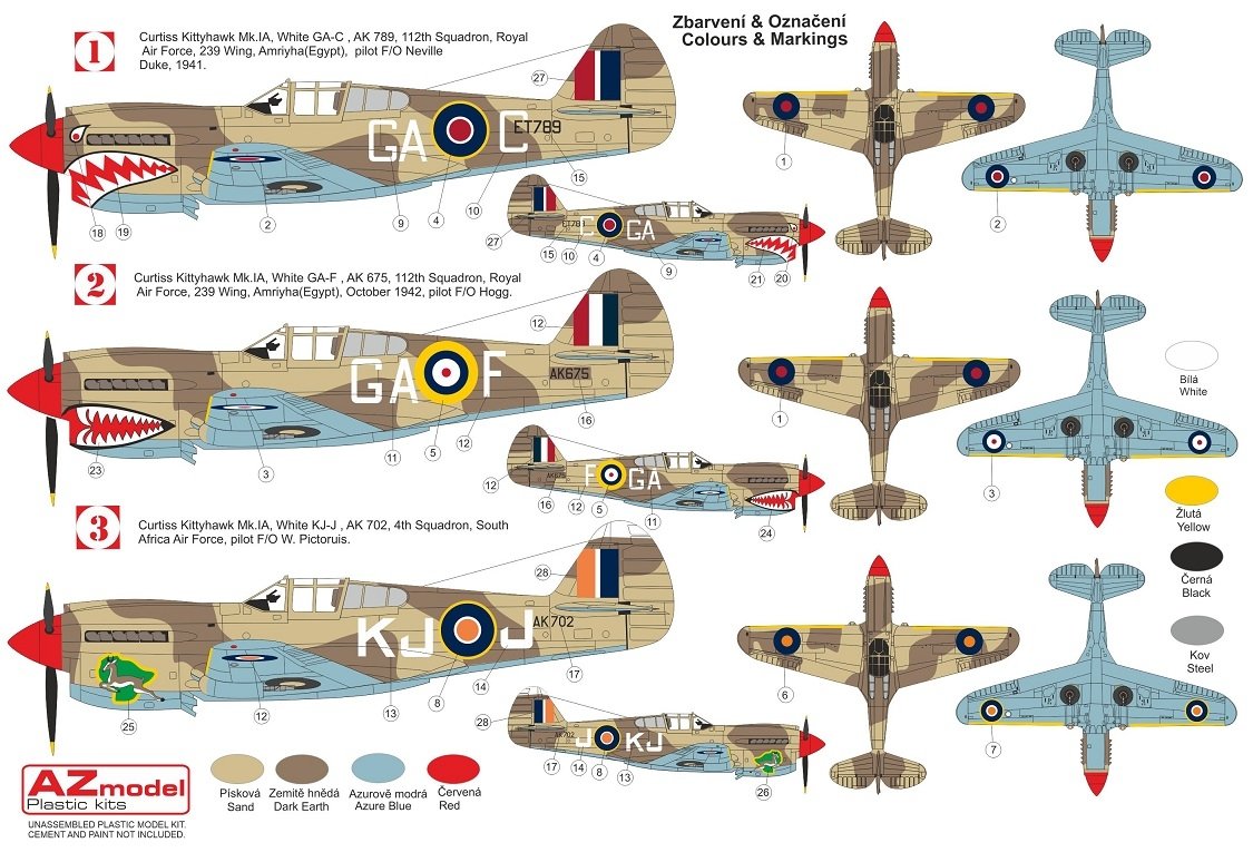 AZ Model AZ7693 Kittyhawk Mk.Ia „RAF/SAAF“ 1/72 – Bild 2