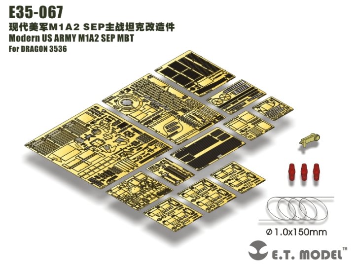 ET Modèle E35-067 Char de combat principal M1A2 SEP de l'armée américaine moderne (pour DRAGON 3536) (1/35)