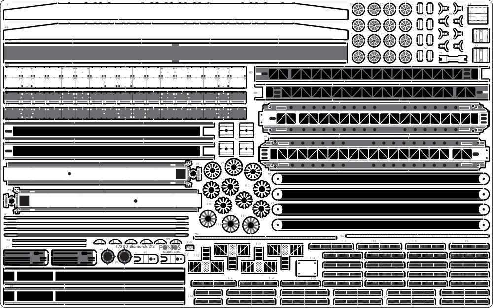 Pontos 22001F2 BISMARCK 1941 Detail Up Set Basic Ver.2 1/200 – imagen 4