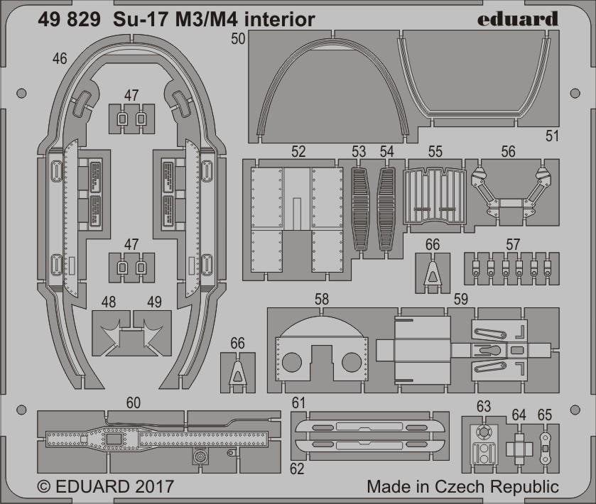 Eduard 49829 Su-17 M3/ M4 interior KITTY HAWK 1/48 – imagen 2