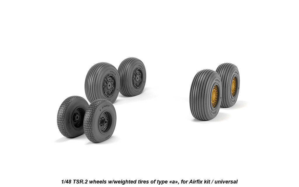 Armory Models AW48412 BAC TSR.2 wheels w/ weighted tires, type “a” (DL) 1/48 – immagine 4