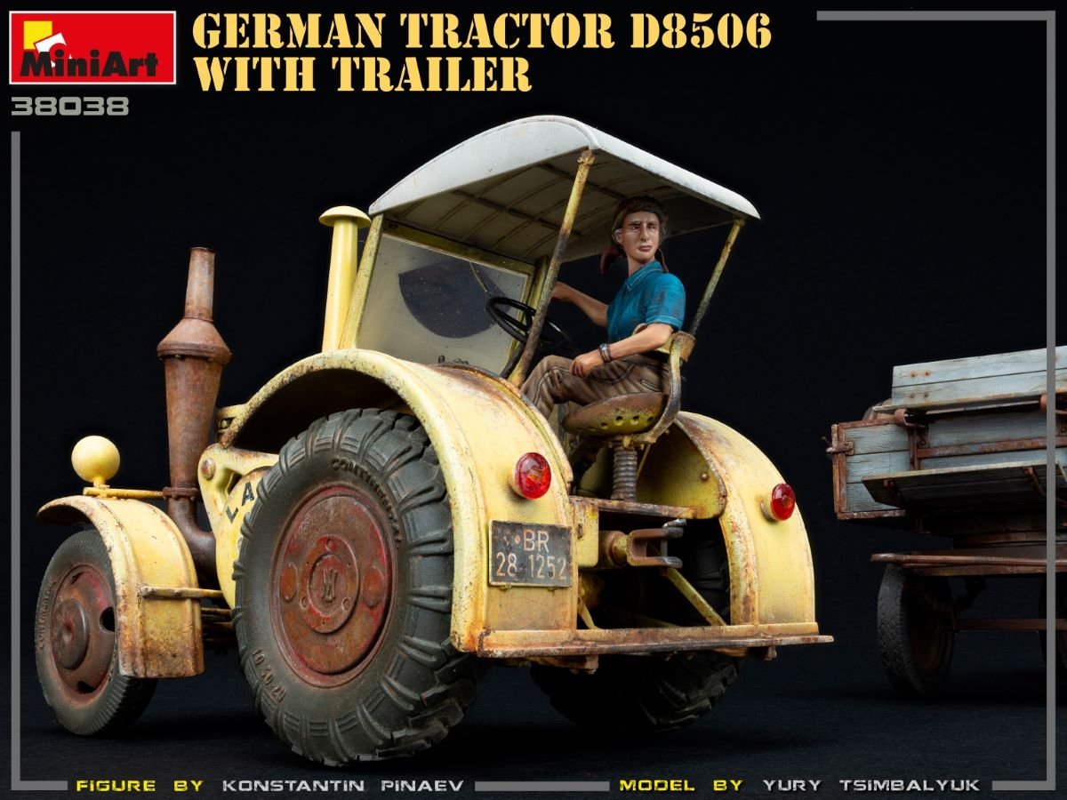 MiniArt 38038 German Tractor D8506 with trailer 1/35 – imagen 9