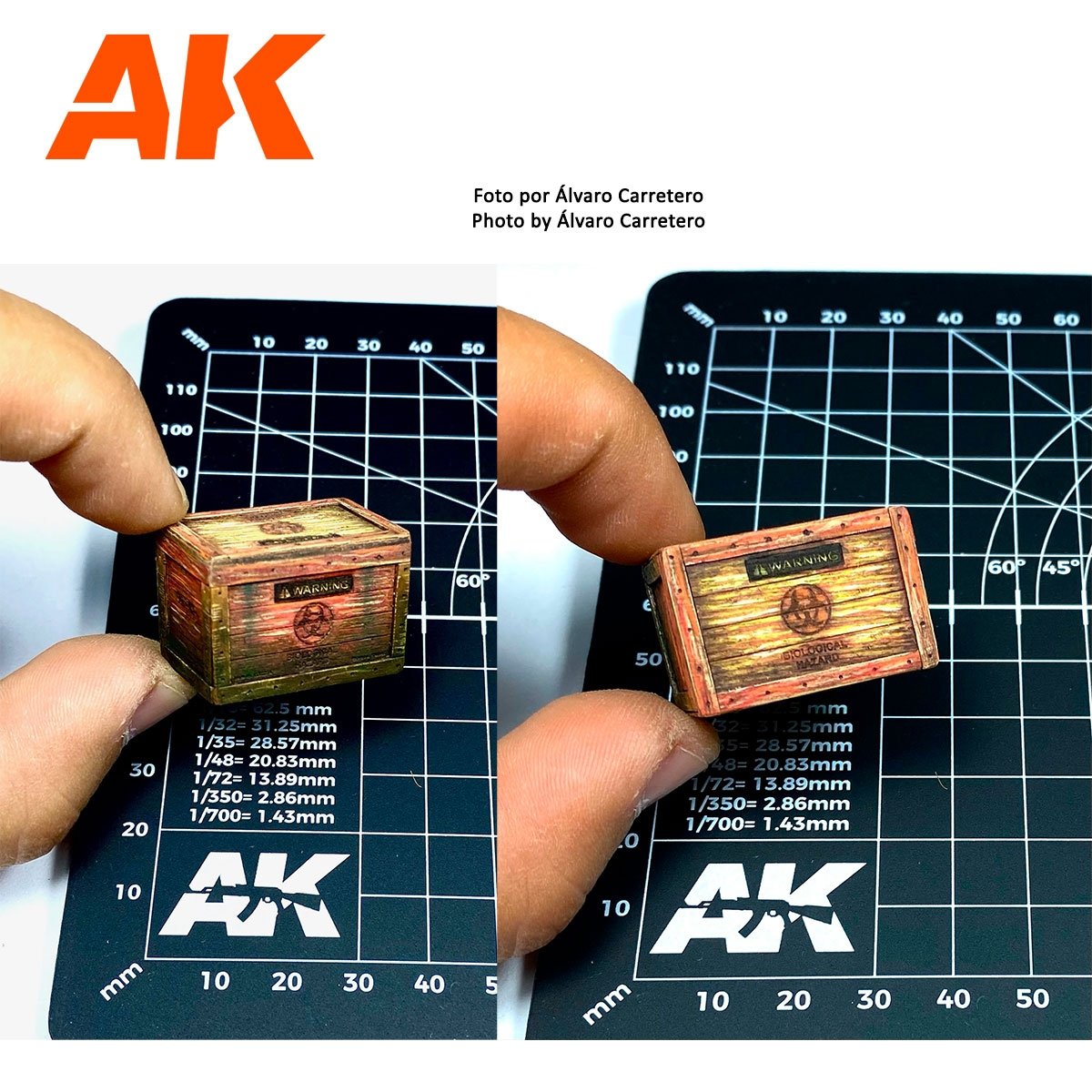 AK Interactive AK8230 LASER CUT WOODEN BOX 004 BIOHAZARD (3 UNITS) 1/35 – Bild 6