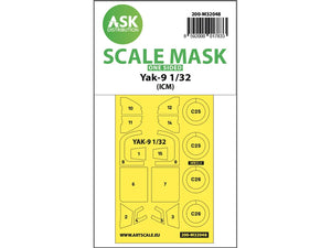 Art Scale Kit M32048 Yak-9 One-Sided Mask for ICM 1/32