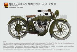 Copper State Models B32011 US Model J Military Motorcycle 1916-1918 1/32