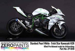 Zero Paints ZP-1018 Trick Star Kawasaki H2R Stardust Pearl White Paint 60ml – Bild 2