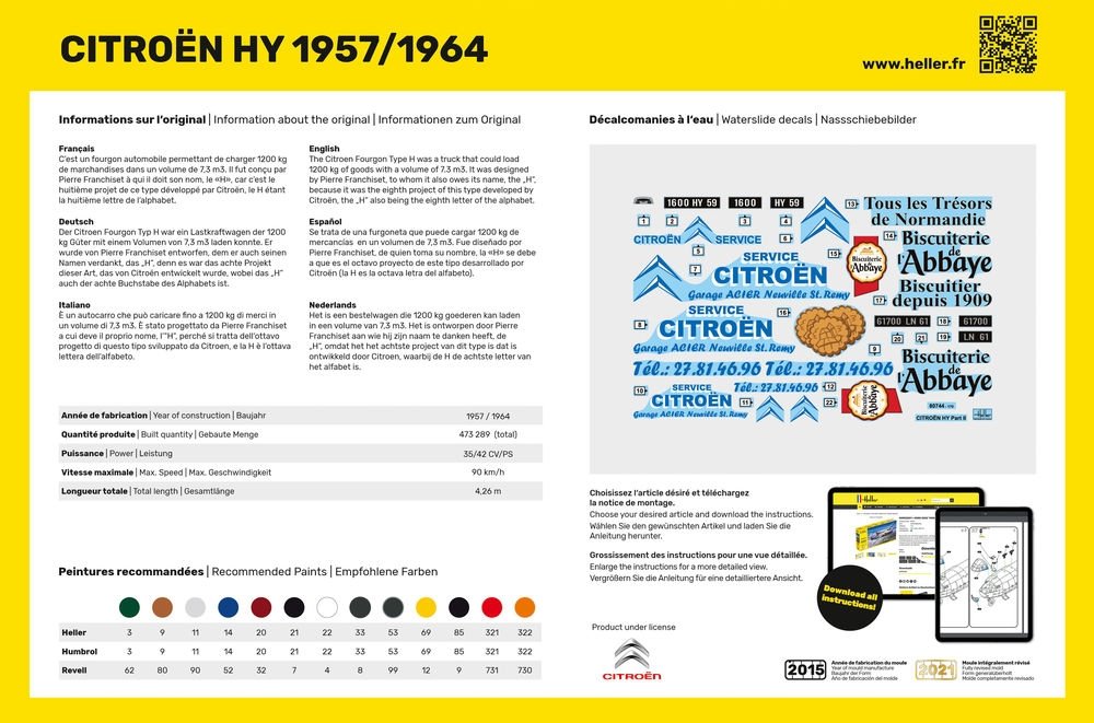 Heller 80744 Citroen HY 1957/1964 Service Citroen 1/24 – imagen 2