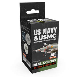 AK Interactive RCS117 Couleurs des avions de l&amp;#39;US Navy et de l&amp;#39;USMC 1945-1980 3 x 17 ml