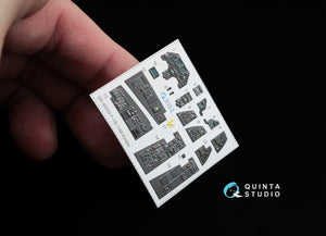 Intérieur imprimé en 3D et coloré sur papier décalcomanie Quinta Studio QD48033 F-16I (pour kit Kinetic) 1/48 – image 3