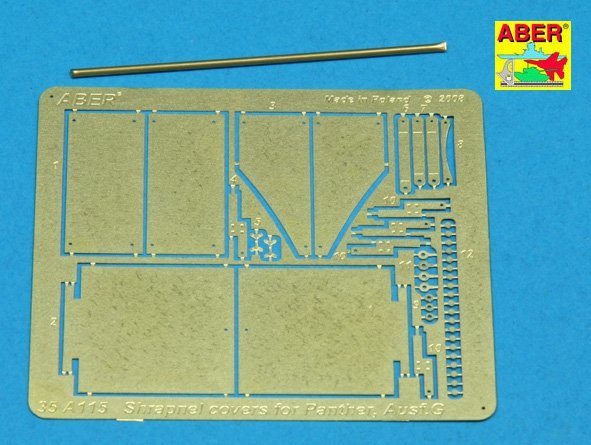 Aber 35A115 Aditional shrapnel covers for Panther Ausf.G 1/35