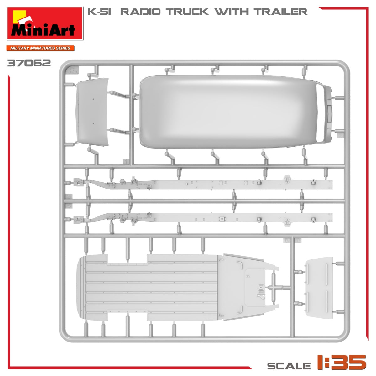 Miniart 37062 K-51 RADIO TRUCK WITH TRAILER 1/35 – imagen 16