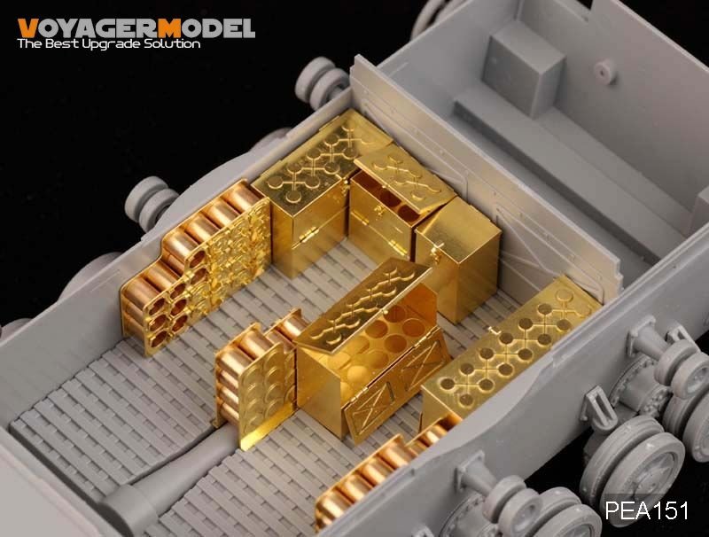 Voyager Model PEA151 WWII German Pz.Sfl.Ivb 10.5cm le.FH.18/1 Ammunition Stowage (For DRAGON 6475) 1/35 – imagen 2
