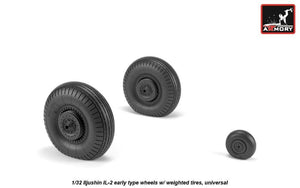 Armory Models AW32015 Iljushin IL-2 Bark early type wheels w/ weighted tyres 1/32 – immagine 5