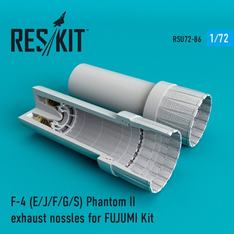 RESKIT RSU72-0086 Touffes d'échappement F-4 E/J/F/G/S Phantom II pour Fujimi 1/72