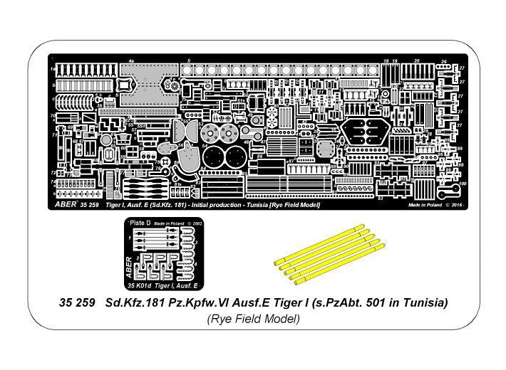 Aber 35259 Sd.Kfz.18 Pz.Kpfw.VI Ausf.E Tiger I (s.PzAbt. 501 in Tunisia) 1/35 – imagen 19