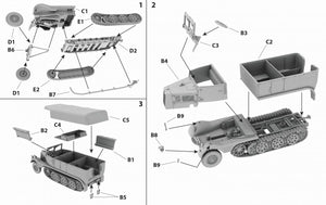 First to Fight PL041 Sd. Kfz. II Niemiecki Ciągnik Półgąsienicowy 1/72 – immagine 4