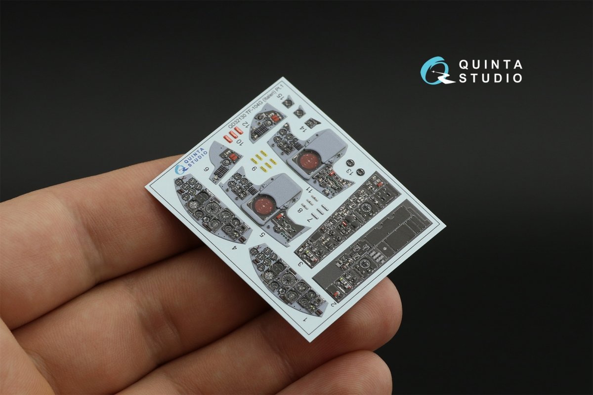 Quinta Studio QD32130 TF-104G 3D-Printed &amp;amp; coloured Interior on decal paper (Italeri) 1/32 – imagen 5