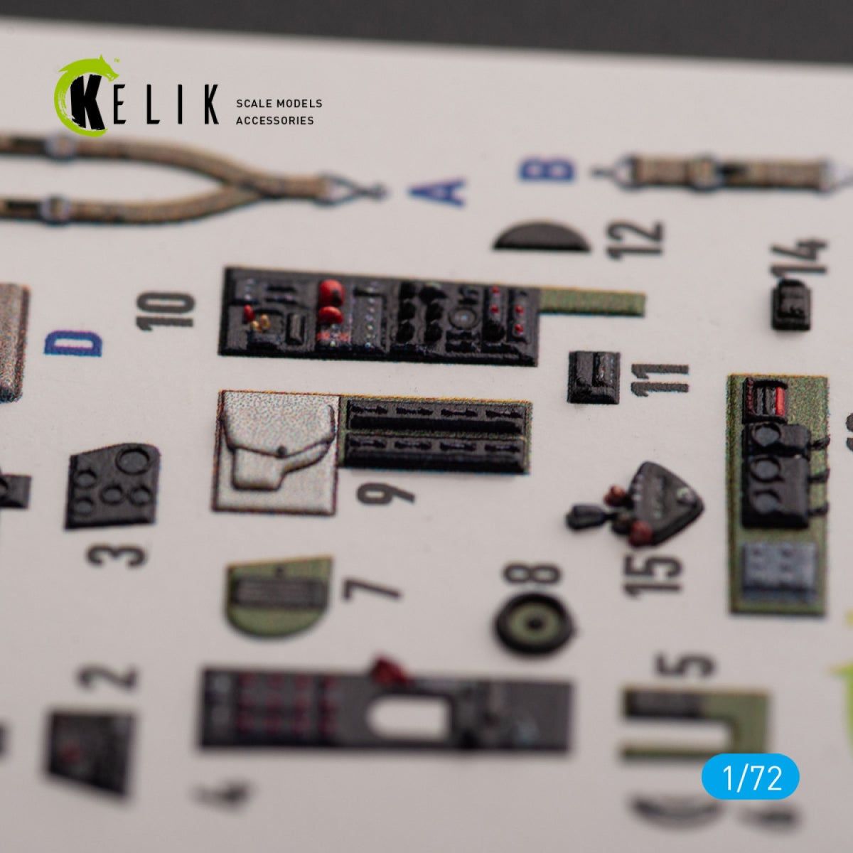 KELIK K72155 F4U-1A Corsair - interior 3D decals for Tamiya kit 1/72 – imagen 3