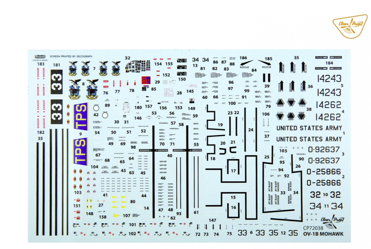 Clear Prop! CP72038 OV-1B Mohawk &amp;quot;Pilot School&amp;quot; ADVANCED KIT 1/72 – imagen 8