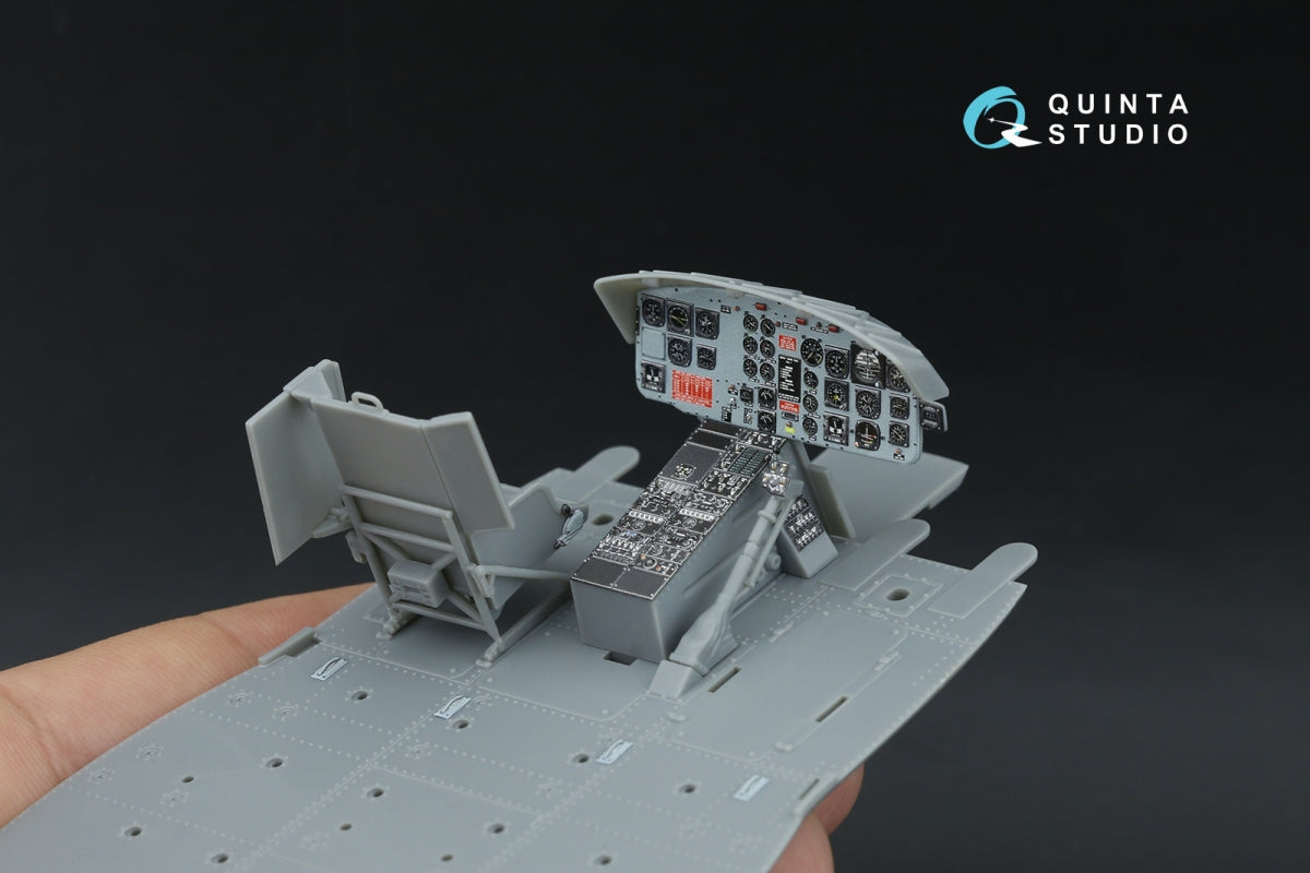 Intérieur imprimé en 3D et coloré pour UH-1B (Trumpeter) de Quinta Studio QDS-35158 (petite version) à l&amp;#39;échelle 1/35 – image 8