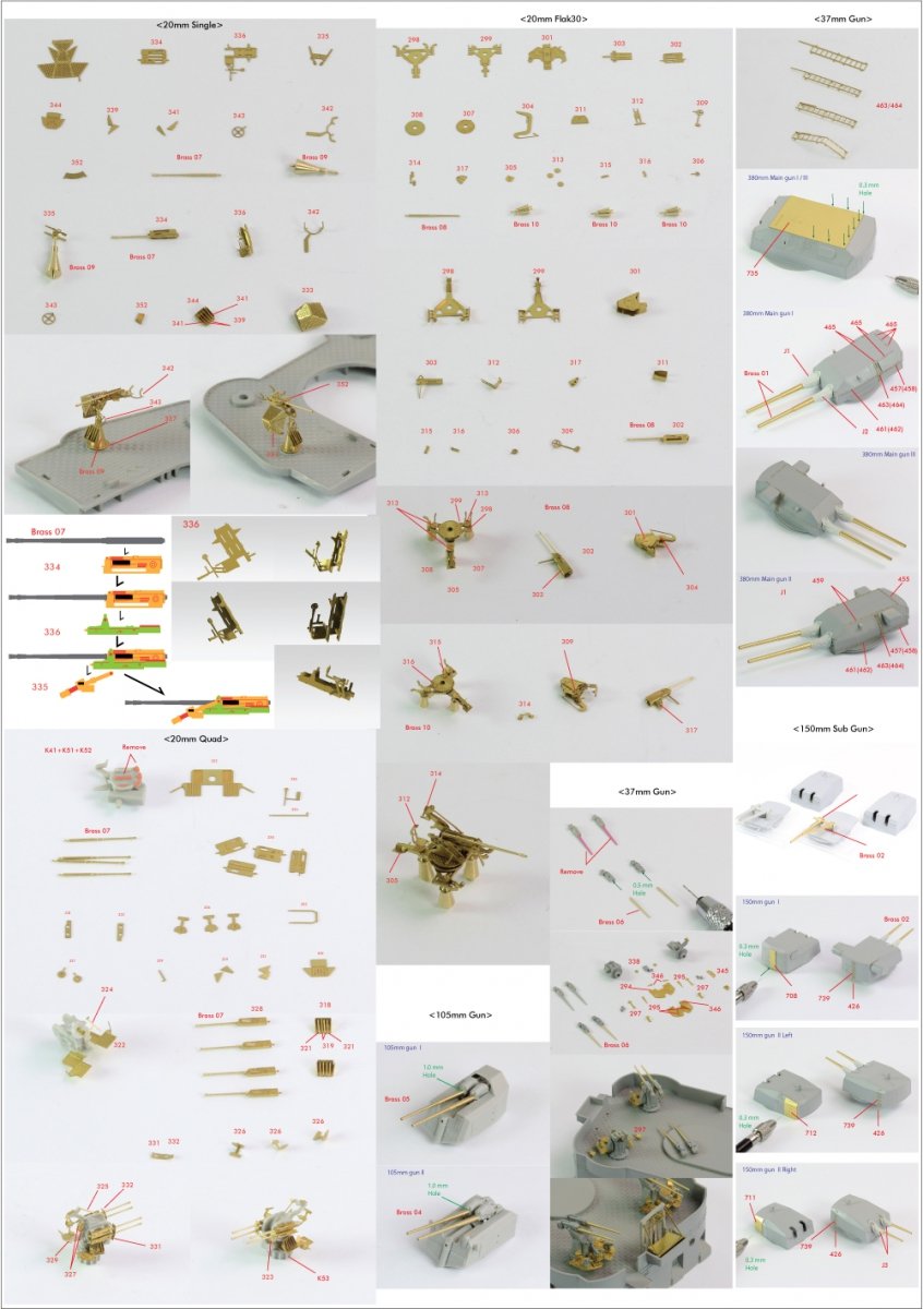 Pontos 27001F1 BISMARCK 1941 Detail Up Set Advanced 1/200 – imagen 27