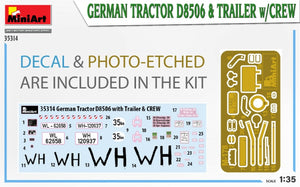 MiniArt 35314 Tracteur allemand D8506 et remorque avec équipage 1/35 – image 2