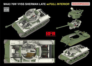 Rye Field Model 5136 M4A3 76W VVSS Sherman Late Upgrade Version Full Interior 1/35 – imagen 4