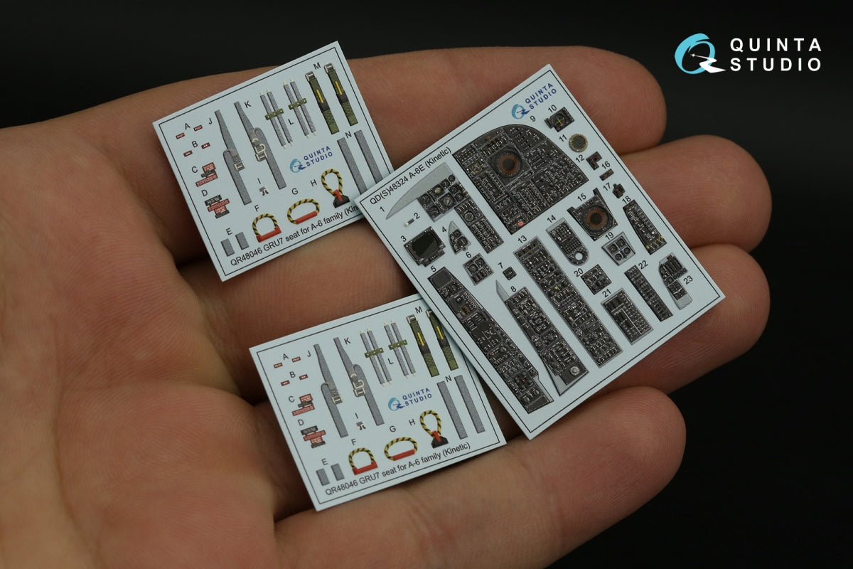 Quinta Studio QD48324 A-6E Intérieur coloré imprimé en 3D sur papier décalcomanie (Kinetic) 1/48 – image 4