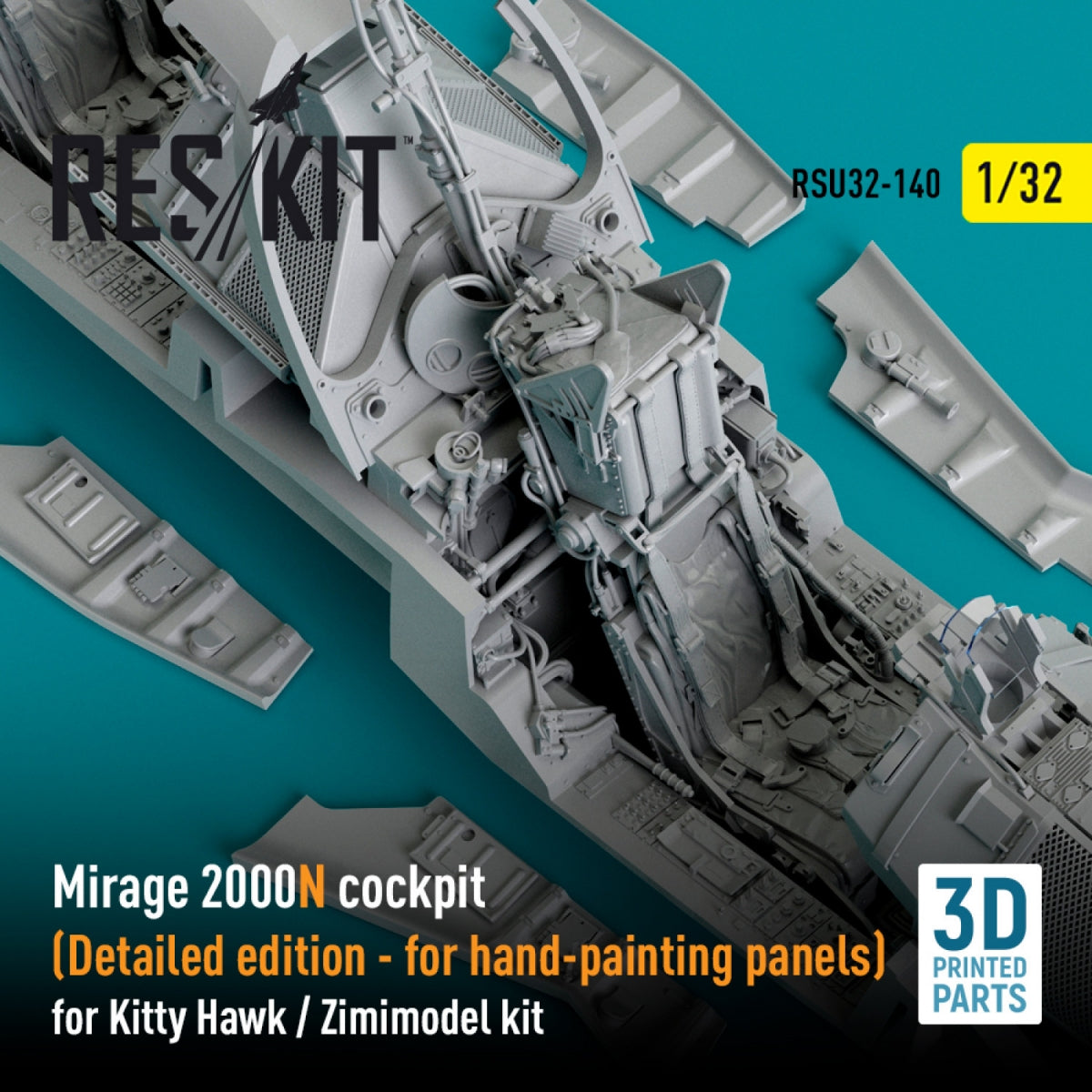 RESKIT RSU32-0140 COCKPIT MIRAGE 2000N (ÉDITION DÉTAILLÉE) POUR KITTY HAWK / ZIMIMODEL (IMPRIMÉ EN 3D) 1/32 – image 2
