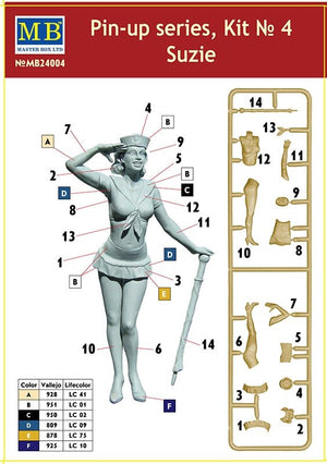 Master Box 24004 Pin-up series Kit No. 4 Suzie 1/24 – zdjęcie 4