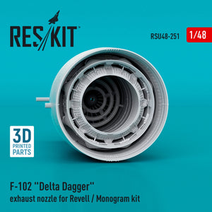 RESKIT RSU48-0251 F-102 &amp;quot;DELTA DAGGER&amp;quot; EXHAUST NOZZLE FOR REVELL / MONOGRAM KIT (3D PRINTED) 1/48 – imagen 2