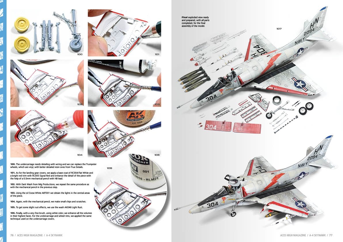 AK-Interactive AK2939 ACES HIGH MONOGRAPHIC SERIES: SKYHAWK (English / Spanish) – immagine 4