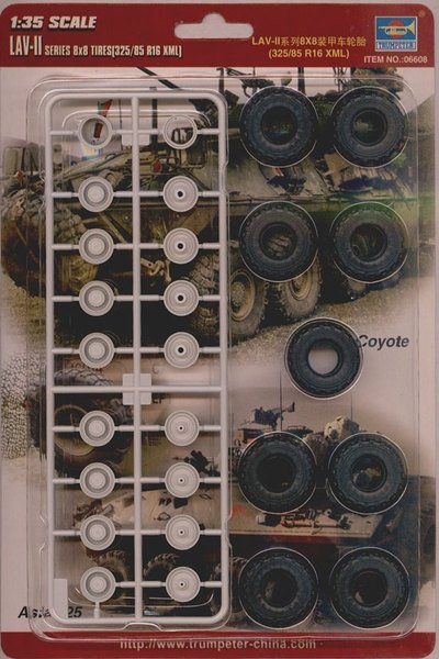 Trumpeter 06608 LAV Series 8x8 Tires (325/85 R16 XML) 1/35 – imagen 2