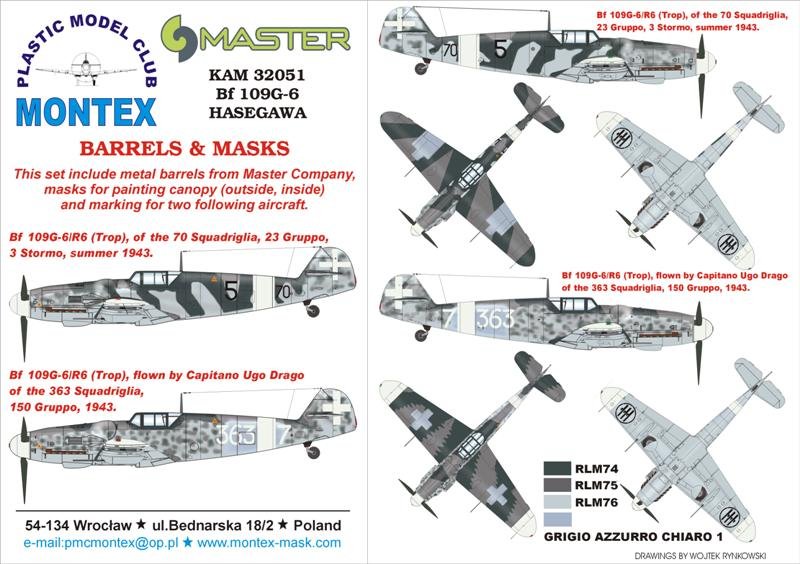 Montex KAM32051 Bf-109G6 (Italy) 1/32