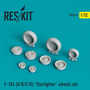 RESKIT RS32-0008 F-104 (A/B/C/D) &amp;quot;Starfighter&amp;quot; wheels set 1/32