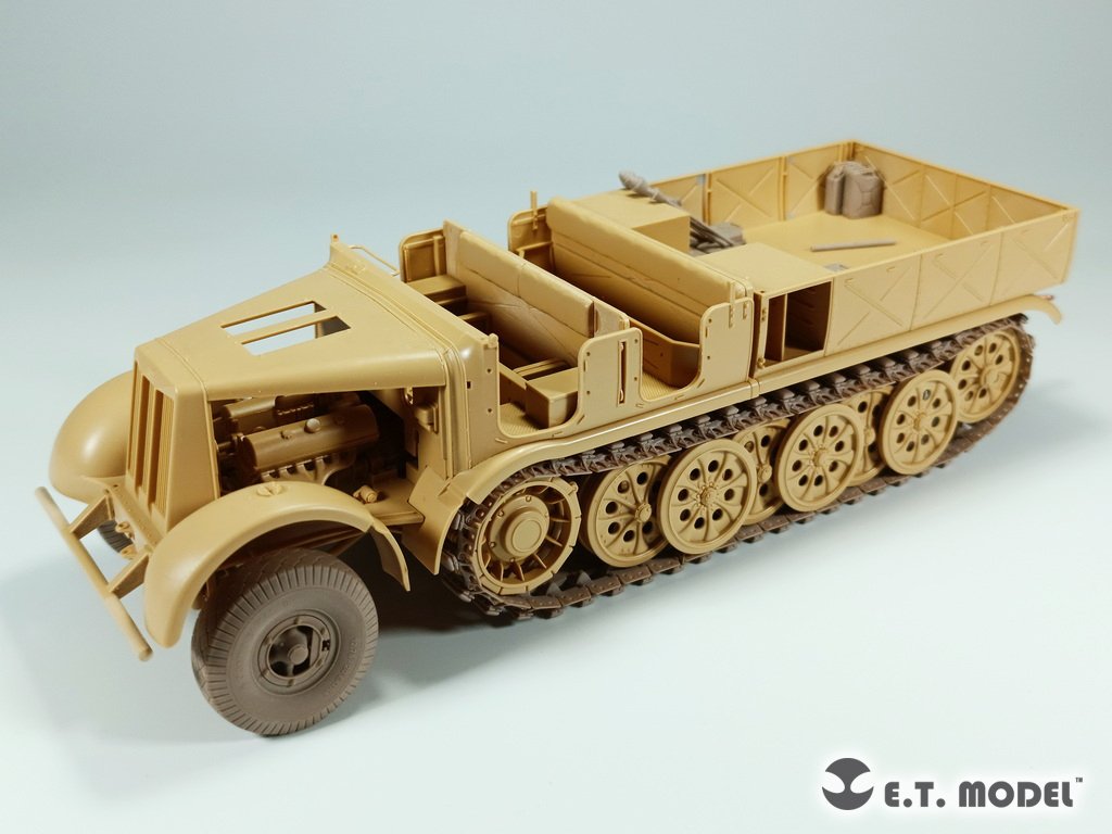 Maquette ET Model P35-062 Sd.Kfz.9 allemand de 18 tonnes (Seconde Guerre mondiale) FAMO, roues avant affaissées et chenilles fonctionnelles, échelle 1/35 – image 7