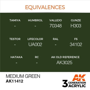 AK Interactive AK11412 Medium Green 17ml – Bild 3