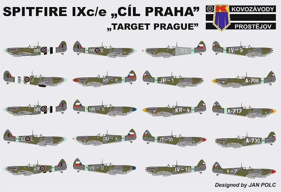 Kovozavody Prostejov KPM0060 Supermarine Spitfire Mk.IXe Cil Praha 1/72 – imagen 2