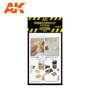 AK Interactive AK8227 LASER CUT WOODEN EUROPALLET (5 UNITS) – imagen 2