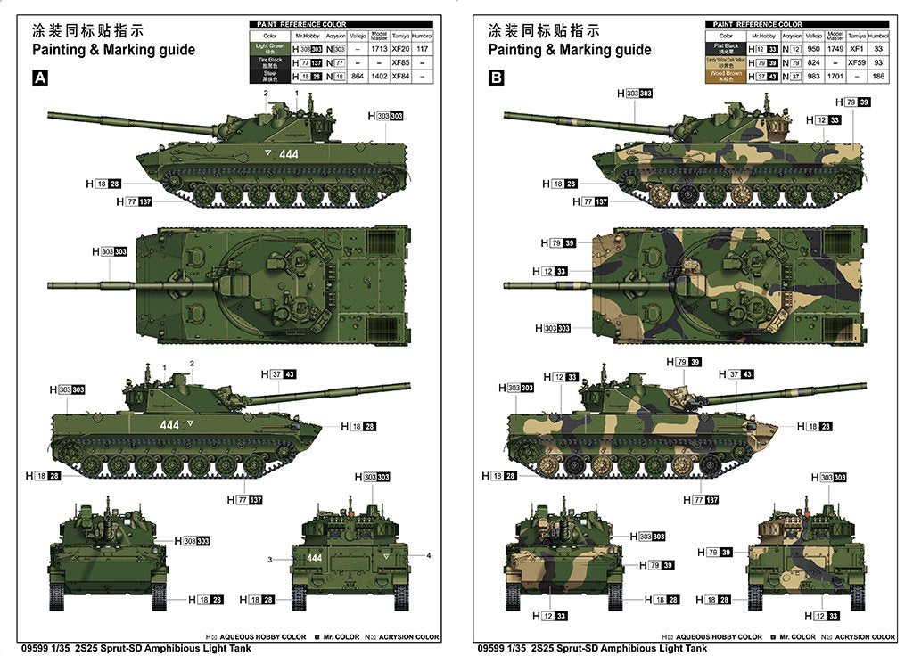 Trumpeter 09599 2S25 Sprut-SD Char léger amphibie 1/35 – image 3