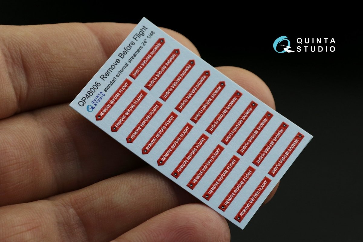 Quinta Studio QP48006 &amp;quot;Remove Before Flight&amp;quot; standard external streamer 24&amp;quot;, 20 Pcs 1/48 – image 8