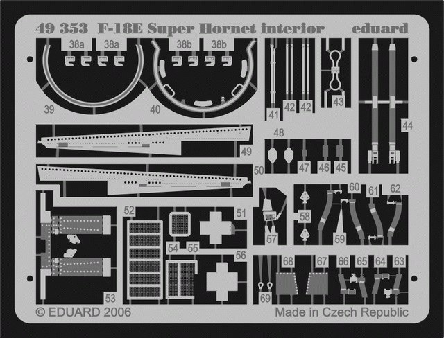 Eduard 49353 F-18E interior 1/48 Hasegawa – imagen 2