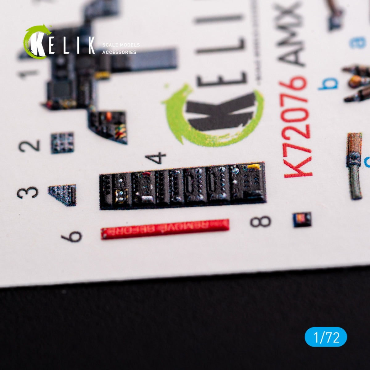 Décalcomanies 3D intérieures KELIK K72076 Amx Ghibli pour maquette Italeri 1/72 – image 6