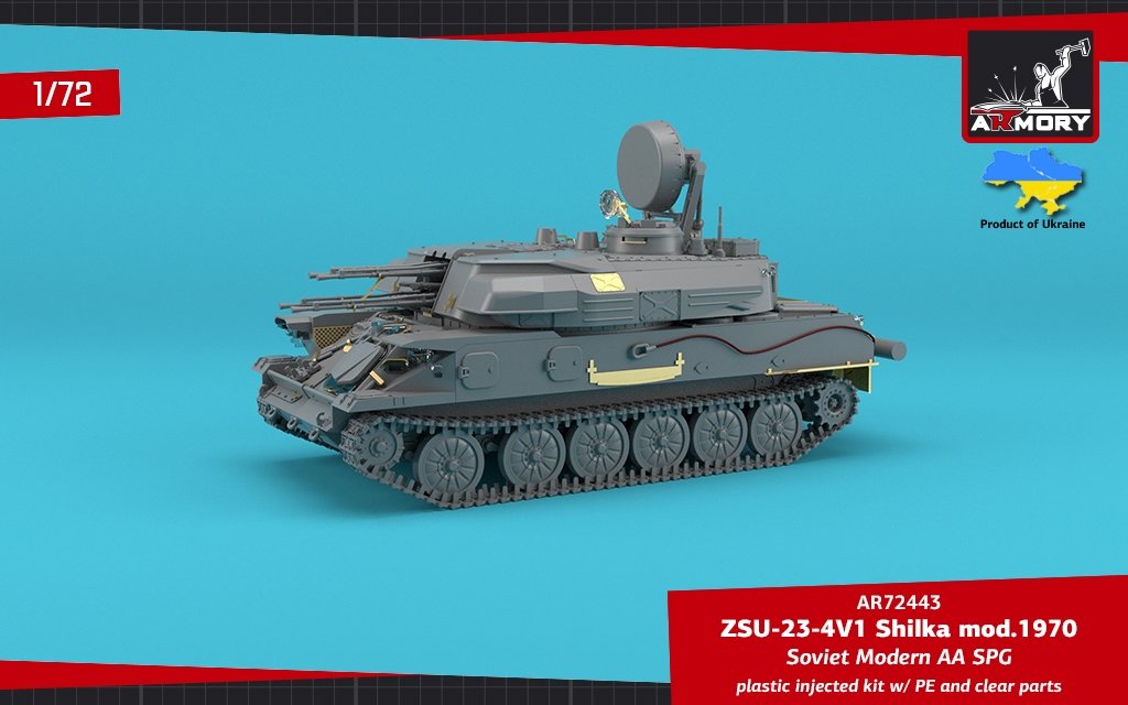 Armory Models 72443 ZSU-23-4V1 Shilka mod.1970 Soviet Modern AA SPG 1/72 – imagen 7