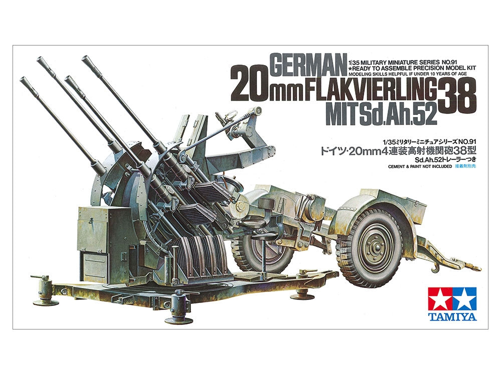 Tamiya 35091 20mm Flakvierling 38 MITSd.Ah.52 1/35 – image 2