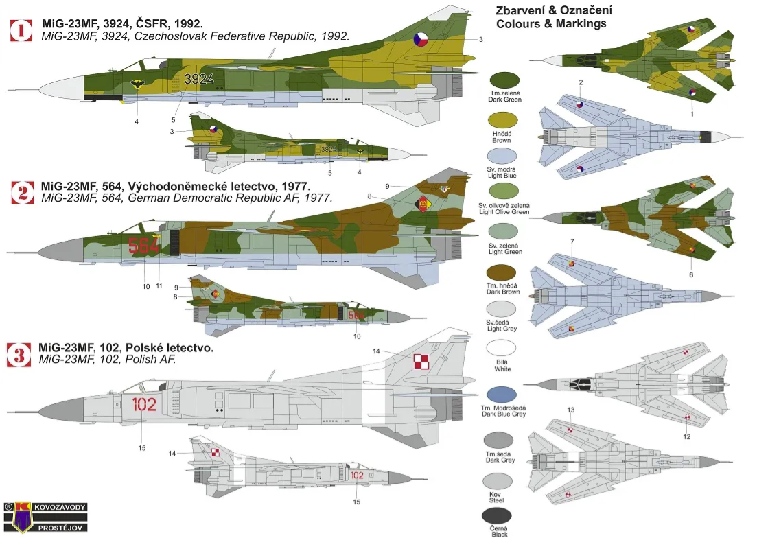 Kovozavody Prostejov KPM0308 MiG-23MF „Warsaw Pact II.“ 1/72 – imagen 2