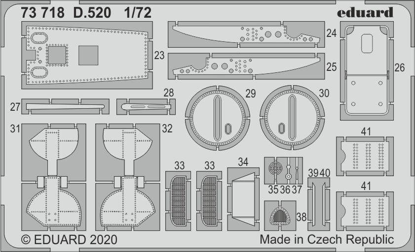 Eduard 73718 D.520 1/72 HOBBY 2000, HASEGAWA – zdjęcie 2
